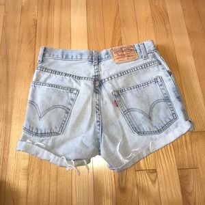 Levi's High Waisted Jean Shorts